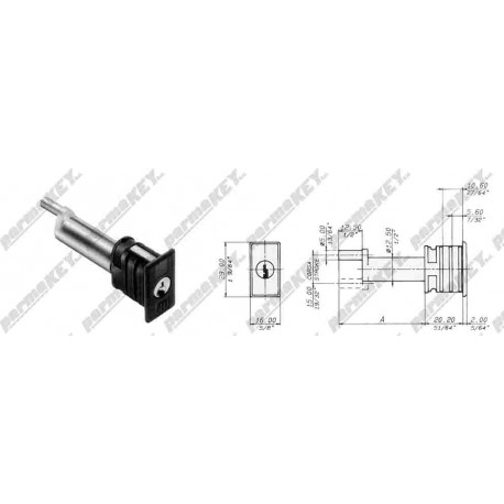 Serratura per mobile  0 MERONI-CAS 033829