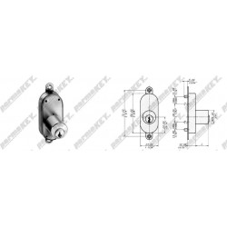 Serratura per mobile  da applicare MERONI-CAS 033847