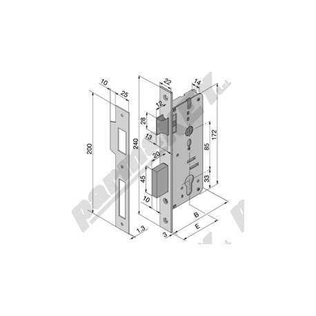 Serrature da infilare WELKA WE015-40