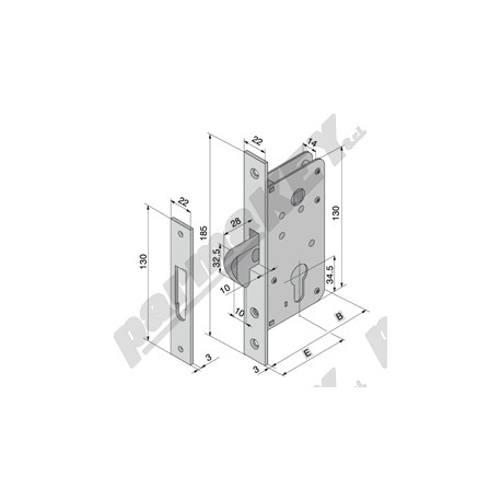 Serrature da infilare WELKA WE026-70