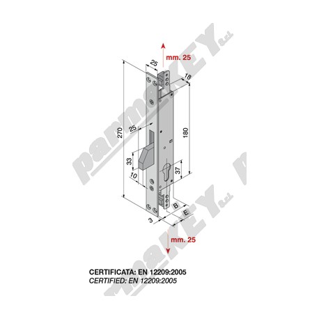 Serrature da infilare WELKA WE080-2501