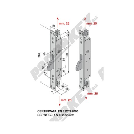 Serrature da infilare WELKA WE085-2501