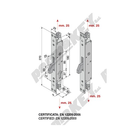 Serrature da infilare WELKA WE087-2501