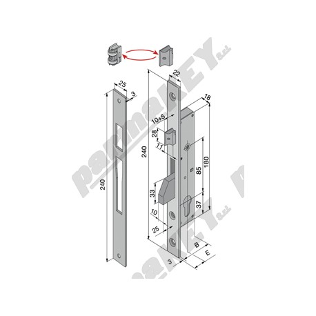 Serrature da infilare WELKA WE155-2504