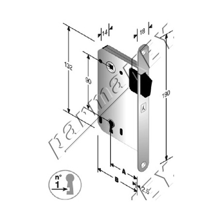 Serrature da infilare BONAITI SERRATURE 0381115