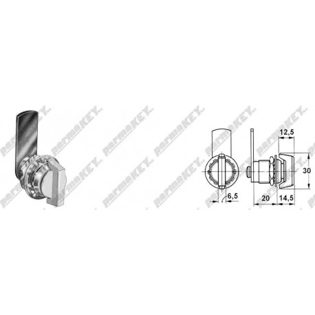 Serratura per mobile  universale GIUSSANI 032432