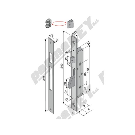 Serrature da infilare WELKA WE255-3010